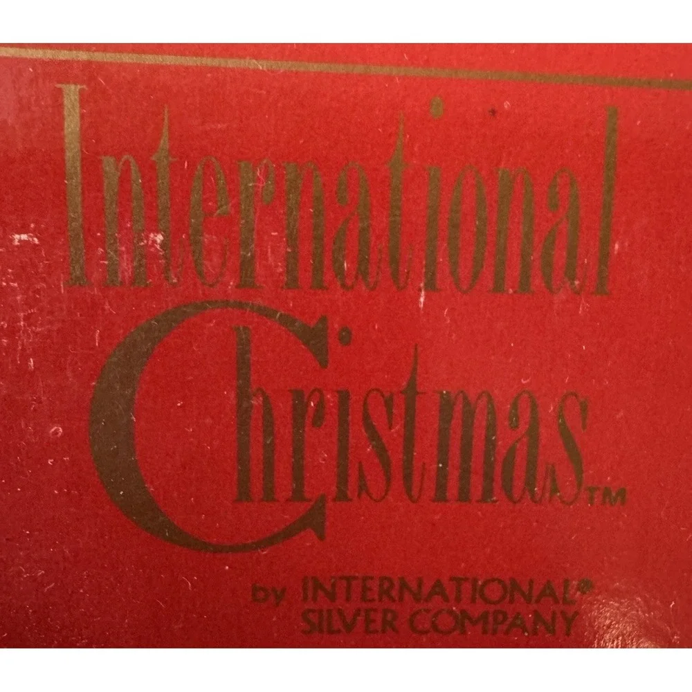 Vintage 1992 International Silver Co Poinsettia Slicer Christmas Holiday Boxed
